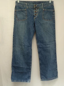 VINTAGE LUCKY BRAND sz 8/29  "SLANT CROP"  BLUE JEANS  (#375) - Picture 1 of 8