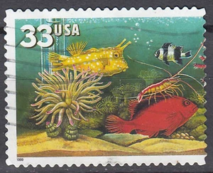 USA Briefmarke gestempelt 33c Fische Tiere Jahrgang 1999 / 2213 - Bild 1 von 1