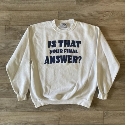 90s jeopardy tv show promo sweatshirt Lee heavyweight L - Image 1 of 4