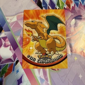 Juego de cartas coleccionables Pokémon Charizard 1999 Topps - #06 - no holograma - serie de televisión 1 logotipo negro - Imagen 1 de 7