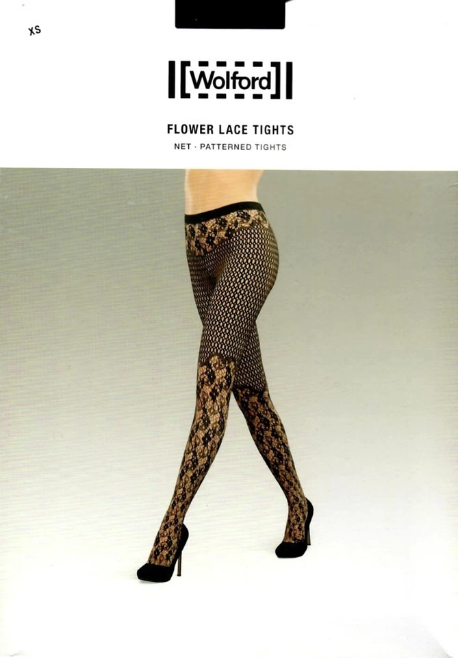 Wolford Feinstrumpfhose (Flower Lace) - Schwarz - Gr. XS - Ungetragen - Bild 1 von 1