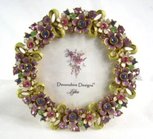 Lefton Devonshire Designs Emaille und Strass Bilderrahmen 3,75" - Bild 1 von 6