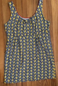 BODEN Claire Seashell Sleeveless Day Sun Dress Yellow Cotton Size 16R - Picture 1 of 7