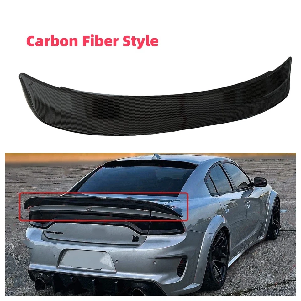 FOR 15-23 DODGE CHARGER REDEYE STYLE Carbon Style HIGHKICK TRUNK SPOILER WING Foto 1 de 4