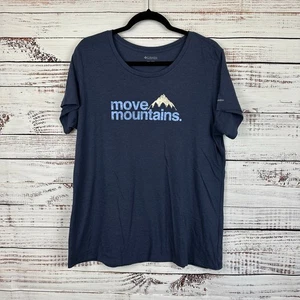 Women's Columbia Sportswear Navy Blue Move Mountains Graphic Casual T Shirt XXL - Picture 1 of 5