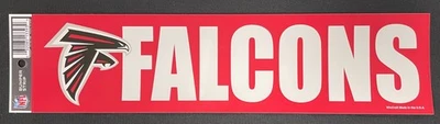 ATLANTA FALCONS ~ (1) 3x12 Self Adhesive Licensed NFL Bumper Sticker ~ New! - Image 1 of 2