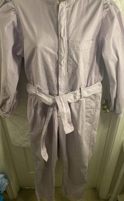 J Crew Sz 10 Lavender Coverall Jumpsuit Boiler Suit Romper Flight suit Utility - Image 1 of 4