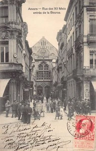 België - ANTWERPEN - XII maandenstraat - Toegang tot de beurs - Bild 1 von 2