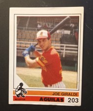 1988-89 Joe Girardi Venezuelan Winter League Sticker RARE #203 Zulia Eagle Team