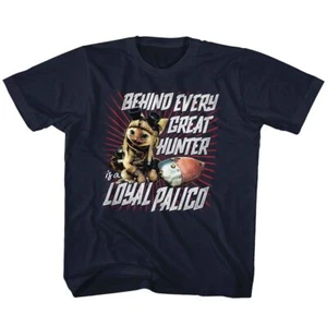 Kids Monster Hunter Loyal Palico Navy Gaming Shirt - Picture 1 of 3
