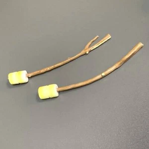 2X Marshmallow on stick for smores Camping food For 18" American Girl dolls #K1 - Picture 1 of 5