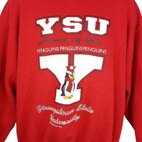 Youngstown State Penguins Sweatshirt Vintage 90s YSU University Made In USA XL Cover
