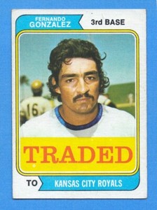 1974 Topps Traded #649T Fernando Gonzalez EX Royals