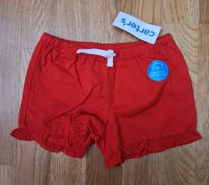 Carter's Girls Red Bloomer Elastic Waist and Hem with Draw Cords Play Shorts 3T - Picture 1 of 12