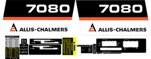 Juego completo de calcomanías Allis Chalmers 7080 - Imagen 1 de 1
