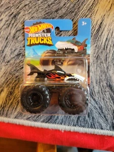 Hot Wheels Monster Trucks Lava Shark Car Truck 2022 Black With Flames Die Cast - Picture 1 of 2