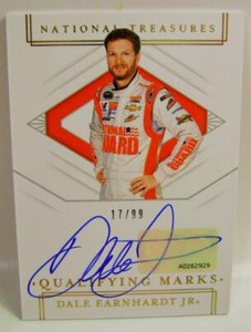DALE EARNHARDT JR #17 /99 AUTO ON CARD NASCAR PANINI NATIONAL TREASURES 2020