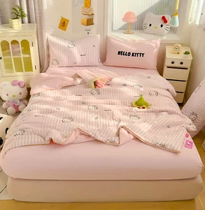 Sanrio Hello Kitty Queen Summer Comforter Lightweight Authentic Japan Bed Quilt - Picture 1 of 14