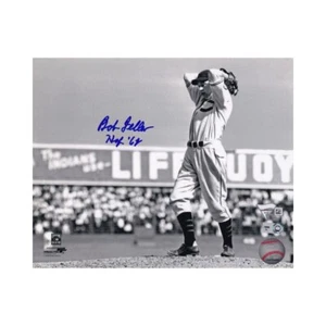 Bob Feller Signed 8X10 Photo HOF 62 Autograph Cleveland MLB Fanatics COA Sticker - Picture 1 of 3