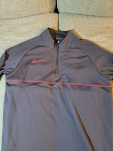 Nike Mens Academy 21 Dri-FIT Soccer Drill Top Lila Sz L  - Picture 1 of 3