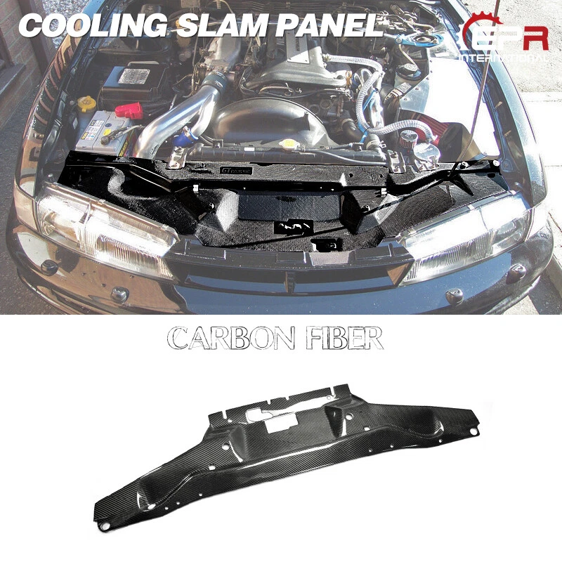 Cubierta del panel del radiador de golpe de refrigeración GARA de carbono Zenki para Nissan Silvia 200SX S14 Zenki Foto 1 de 4