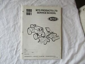 1980 MTD lawn garden tractor snow blower mowers service training manual