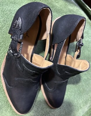 Zapatos botines Qupid para mujer al tobillo negros con hebilla lateral nuevos talla 9 Foto 1 de 4
