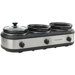 Tripla Slow Cooker e servizio buffet con tre pentole in ceramica da 2,5 quarti - Foto 1 di 12