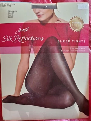 HANES SEDA REFLEJOS GRANITO TRANSPARENTE MEDIAS NYLON MANGUERA MEDIAS TALLA GRANDE EF Foto 1 de 4