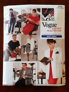VOGUE PATTERN - 2023 LADIES UNLINED JACKET DRESS TOP SKIRT PANTS 12-16 USED - Picture 1 of 2