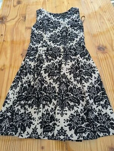 Charming Charlie beige black floral Dress Sz S - Picture 1 of 5