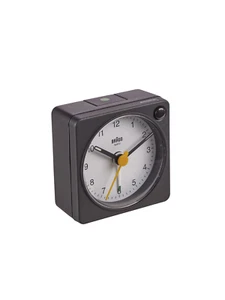 Braun Reloj Despertador Analógico de Viaje Clásico, Reposo, Luz, Cuarzo Silencioso Negro Blanco - Imagen 1 de 12