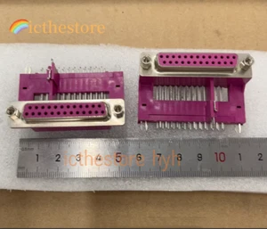 2PCS D-SUB 25 Broches Femelle Angle de Courbure 90 Degrés PCB Connecteur Prise P/N1834805-1 - Photo 1/5