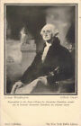 Postcard George Washington Portrait Astor Collection Gilbert Stuart NY Library