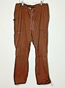 koi Classics Lindsey Women's 7-Pocket Cargo Scrub Pants Brown Large Regular - Picture 1 of 11