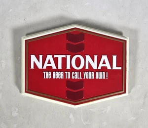 Vintage Beer Advertising Sign Store Display Plastic NATIONAL - Picture 1 of 2