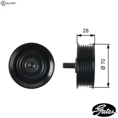 DEFLECTIONGUIDE PULLEY VRIBBED BELT T36410 FOR HYUNDAI ix35/SUV/Van GRAND/FE - Image 1 of 4