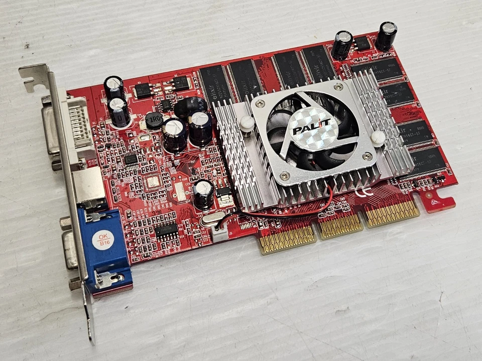 GeForce FX 5500 128MB DDR, 128 BIT, AGP 8x, Palit NA-55000-TD011-FM8336, WORKING - Image 1 of 4