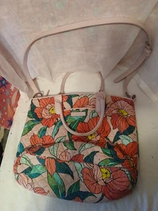 Vera Bradley lässige Umhängetasche Vintage Blumen Handtasche Kunstlederbesatz 23309-K26, - Bild 1 von 4