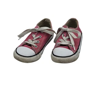 Zapatos Converse Chuck Taylor All Star niño pequeño talla 8 rosa parte superior baja 737254F - Imagen 1 de 11