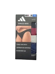 Bikini intimo donna Adidas confezione da 4 elasticizzato senza cuciture taglia L nuovo con scatola  - Foto 1 di 10