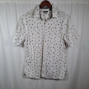 Van Heusen Men's Slim Fit Birds Of Paradise Short Sleeve L - Picture 1 of 12
