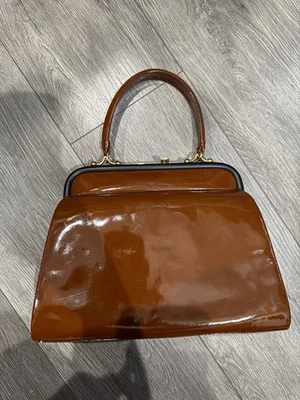 Cartera Kisslock marrón vintage Foto 1 de 4