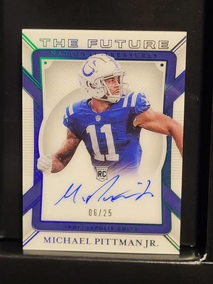 2020 National Treasures Rookie Michael Pittman Jr.  The Future Auto /25 TF-MP - Image 1 of 4
