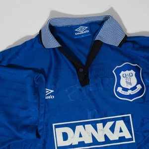 Vintage Everton Umbro Soccer Jersey Kit 1995 1996 1997 Blue Men's Size XL - Picture 1 of 10