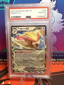 Pidgeot ex 164/197 SV03: Obsidian Flames Holo PSA 10 - Picture 1 of 2