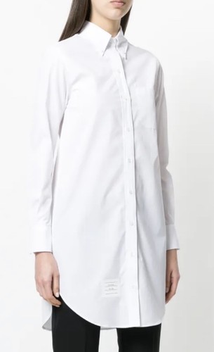 Abito camicia popeline con toppa logo THOM BROWNE tg.46