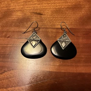 "Pendientes colgantes de plata de ley | 1 3/16"" de ancho | 9,6 gms" - Imagen 1 de 5