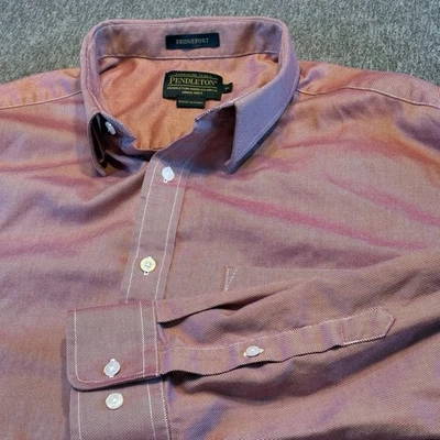 Camisa con botones Pendleton Bridgeport para hombre XL manga larga coral algodón de vestir Foto 1 de 4