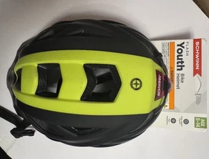 Schwinn Jugend "Flash" leicht verstellbar beleuchteter Erwachsene Fahrradhelm grün schwarz 8-14 NEU - Bild 1 von 3
